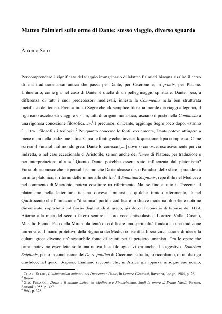 Matteo Palmieri sulle orme di Dante- stesso viaggio, diverso ... - Diras