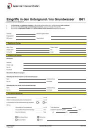 Eingriffe in den Untergrund / ins Grundwasser B61 - Walzenhausen