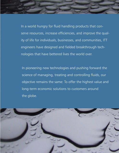 ITT's Place in the Cycle of Water - Water Solutions