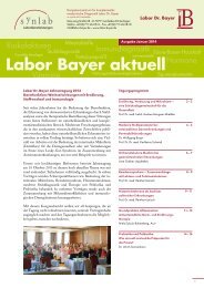 Labor Bayer aktuell - Labor Dr. Bayer