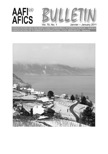 VOL. 70, NO. 1 Janvier-- January 2011 - AAFI-AFICS, Geneva - UNOG