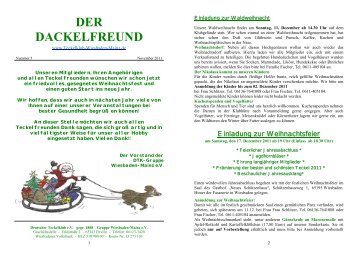 Der Dackelfreund - Nr. 5/2011 - Teckelklub Wiesbaden/ Mainz