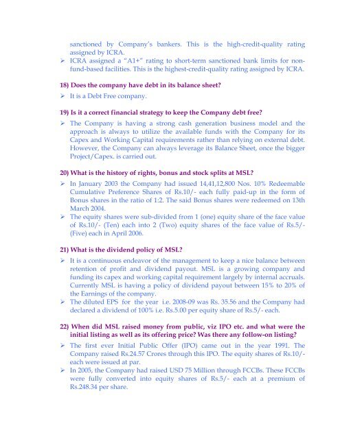 FAQ'S - Jindal Group of Companies
