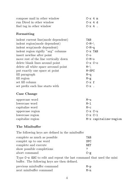 GNU Emacs Reference Card (for version 18)