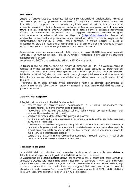 Report annuale 2007 Regione Emilia - RIPO - Cineca