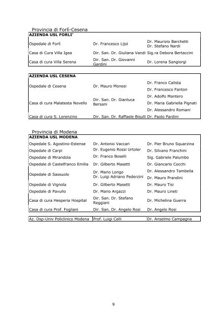 Report annuale 2007 Regione Emilia - RIPO - Cineca