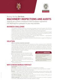 MACHINERY INSPECTIONS AND AUDITS - Bureau Veritas