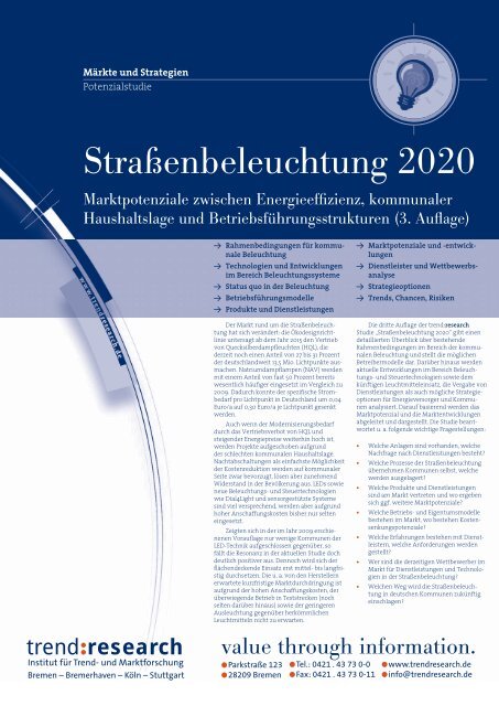 Straßenbeleuchtung 2020 - trend:research