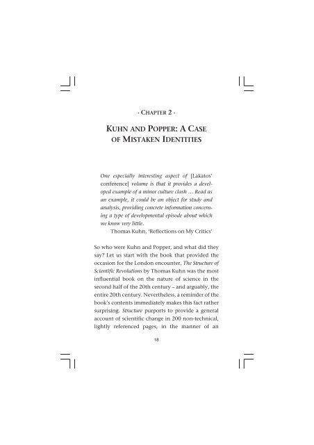 Kuhn vs Popper - About James H. Collier