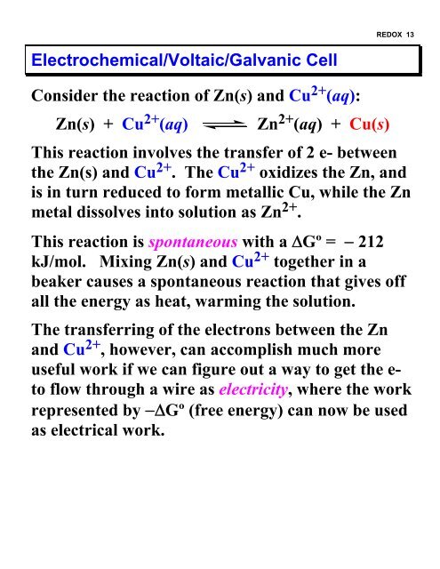 REDOX & Electrochemistry - LSU Chemistry