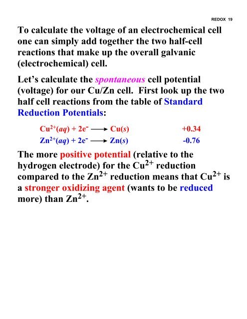 REDOX & Electrochemistry - LSU Chemistry