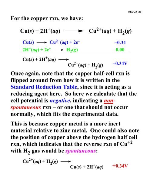 REDOX & Electrochemistry - LSU Chemistry