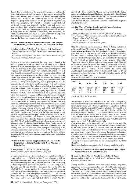 Oral and Poster Abstracts