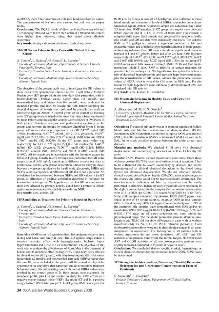 Oral and Poster Abstracts