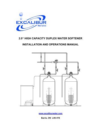 2.0â high capacity duplex water softener installation and operations ...