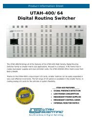UTAH-400/64 Digital Routing Switcher - Utah Scientific