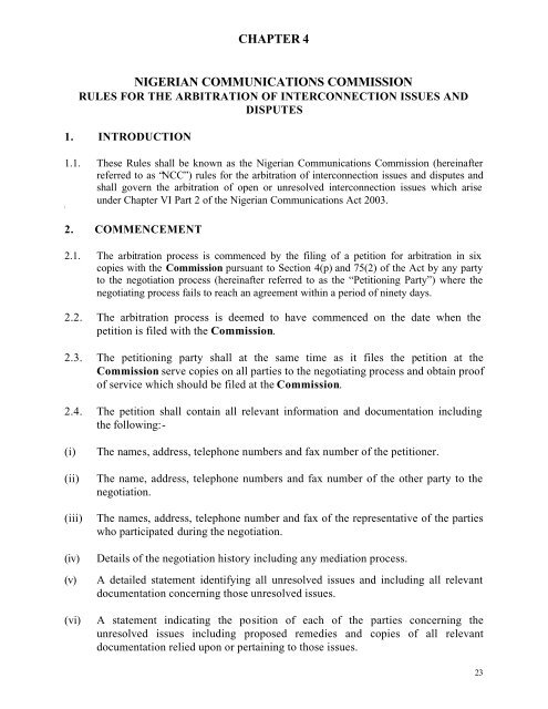 Guidelines for Dispute Resolution - Nigerian Communications ...