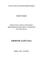Zbornik radova 1997. - Zavod za zdravstvenu zaÅ¡titu studenata ...