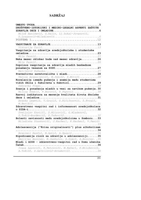 Zbornik radova 1997. - Zavod za zdravstvenu zaÅ¡titu studenata ...