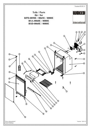 Teile / Parts fÃ¼r / for RPD-0050E / 0065E / 0080E ... - Leisure Spares