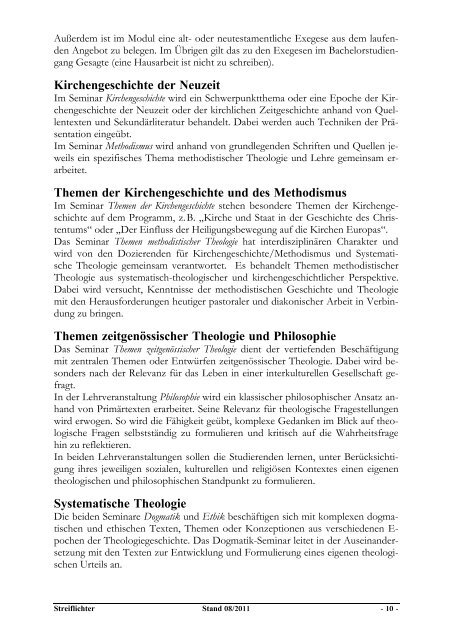 "Streiflichter" herunterladen - Theologische Hochschule Reutlingen