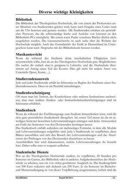 "Streiflichter" herunterladen - Theologische Hochschule Reutlingen