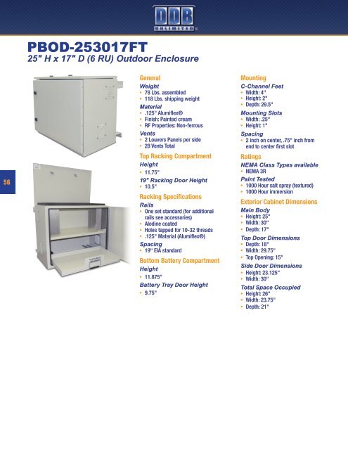 Indoor and Outdoor Enclosures - DDB Unlimited, Inc.