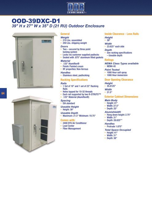 Indoor and Outdoor Enclosures - DDB Unlimited, Inc.