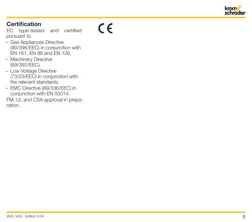 Governor with solenoid valve VAD / Air/gas ratio control ... - valVario