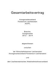 Gesamtarbeitsvertrag 2008-2010 - Wirtschaftskammer Liechtenstein