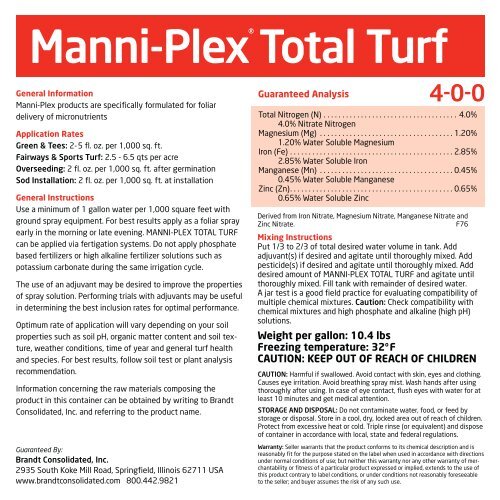 Manni-Plex Total Turf - Brandt