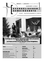 evangelischer gemeindebote - Evangelische Pfarrgemeinde A.B. ...