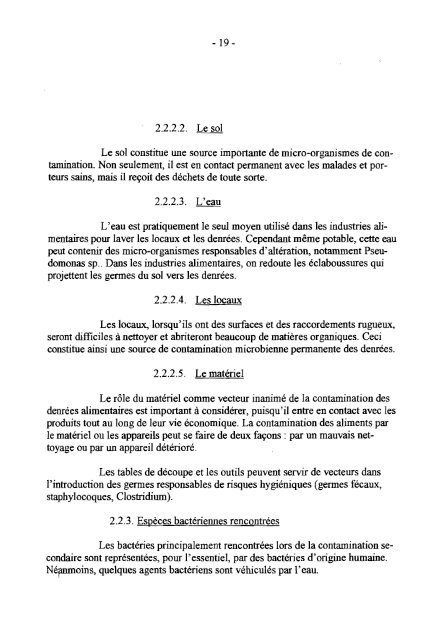 Contribution Ã  l'Ã©tude de la qualitÃ© bactÃ©riologique de ... - BEEP