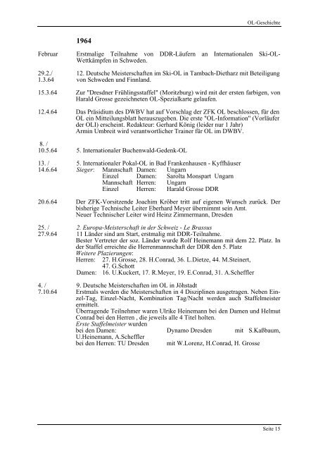 38 Jahre OL in der DDR - SV Wissenschaft Quedlinburg e.V.