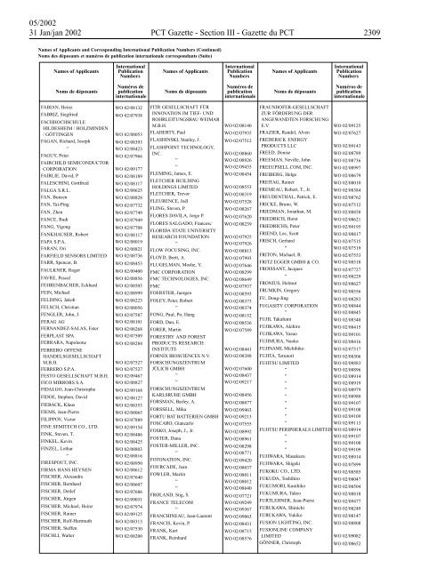 PCT/2002/5 : PCT Gazette, Weekly Issue No. 5, 2002 - WIPO