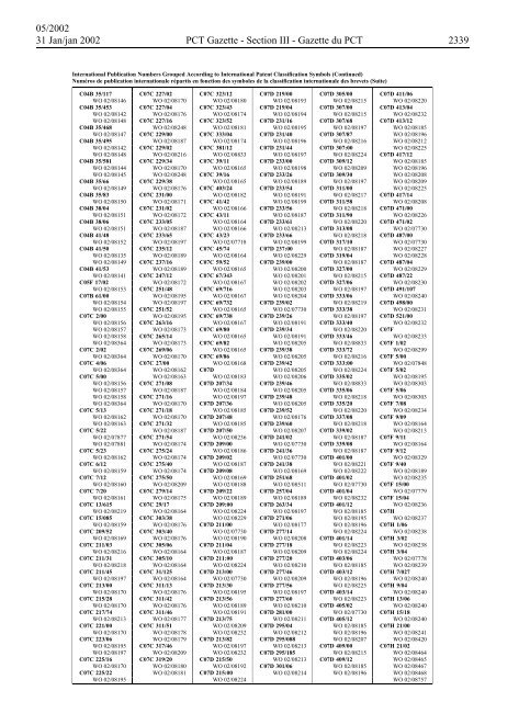 PCT/2002/5 : PCT Gazette, Weekly Issue No. 5, 2002 - WIPO