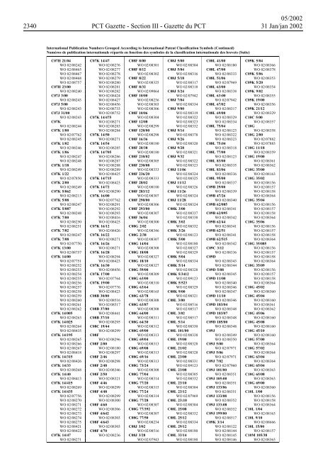 PCT/2002/5 : PCT Gazette, Weekly Issue No. 5, 2002 - WIPO