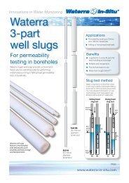 Waterra 3-part well slugs - Field Environmental Instruments