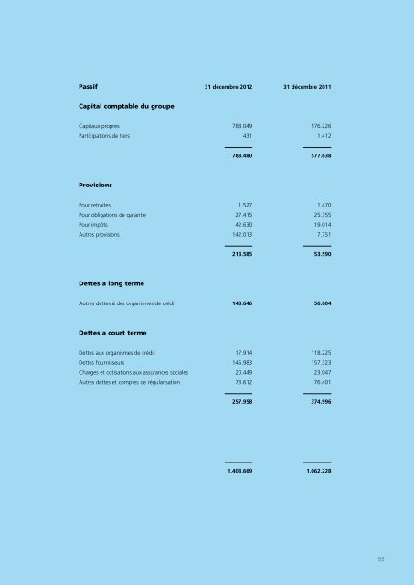 Rapport annuel 2012 - VDL