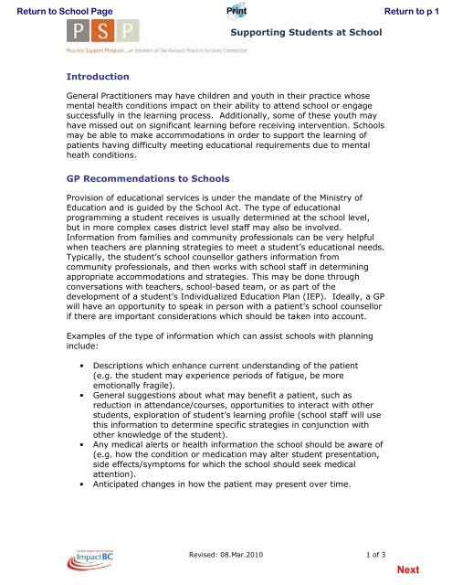 Child & Youth Mental Health Algorithm - GPSC