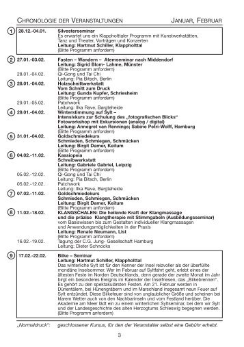 Programm 2012.indd - Akademie am Meer