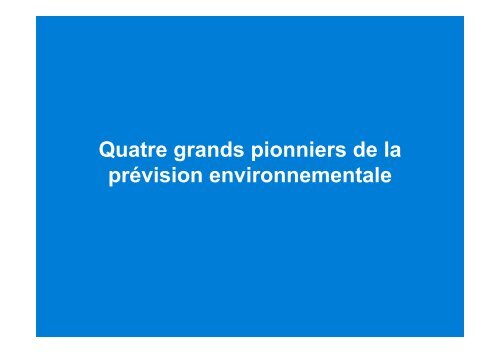 De la mécanique des fluides de l'environnement à la prévision du ...