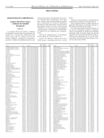 Altres Entitats - Cambra de Comerç de Sabadell