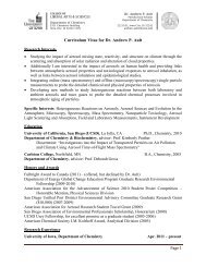 Curriculum Vitae for Dr. Andrew P. Ault - Department of Chemistry