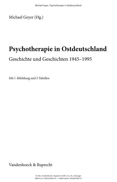 Psychotherapie in Ostdeutschland