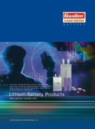 Li-ion Battery brochure - Gaston Battery Industrial Ltd.