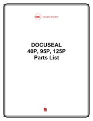 DOCUSEAL 40P, 95P, 125P Parts List