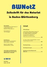 BWNotZ 6/2012 - Württembergischer Notarverein e.V.