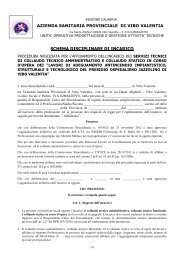 SCHEMA DISCIPLINARE DI INCARICO - Azienda Sanitaria ...