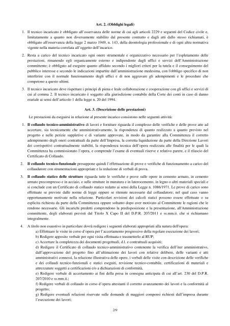 SCHEMA DISCIPLINARE DI INCARICO - Azienda Sanitaria ...